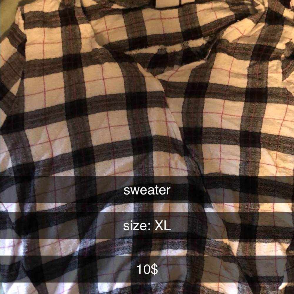 Plaid Sweater XL